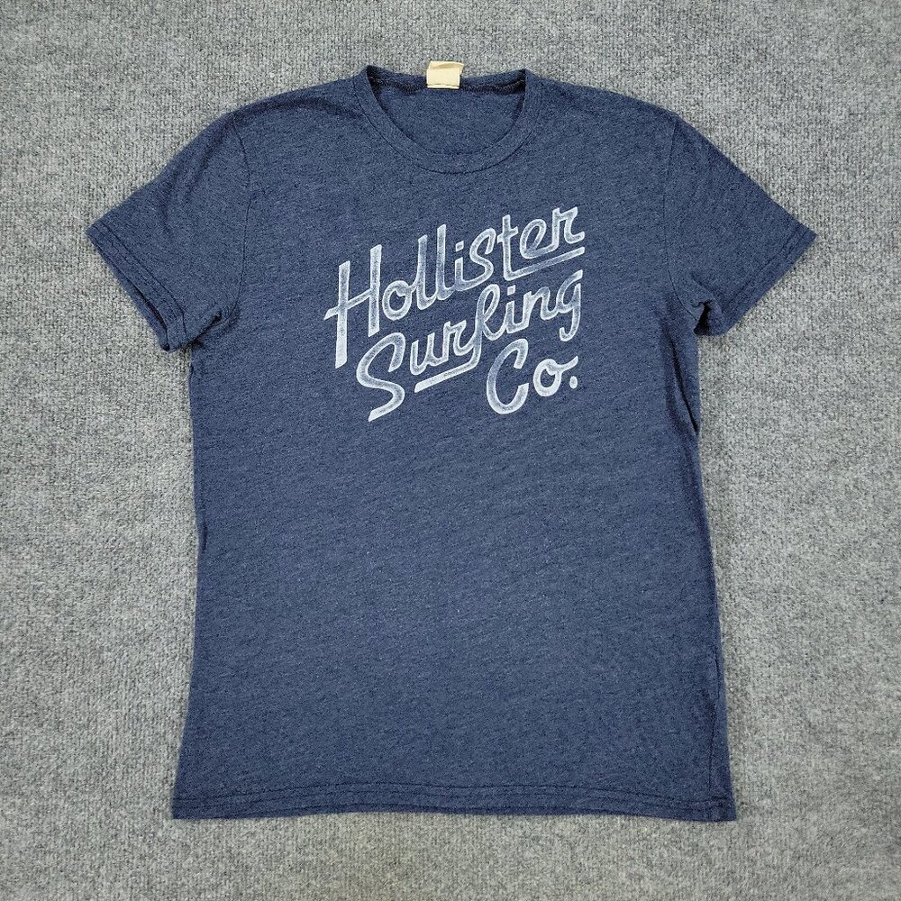 Hollister Shirt Women's Small Blue Surfing Co Graphic Tee Short Sleeve Top Adult - Picture 1 of 14